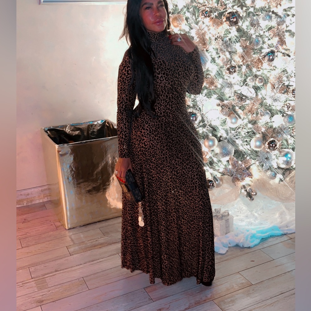Naked Wardrobe fitted long dress size L